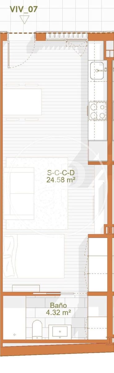 1 slaapkamer Appartement te koop in Valencia stad - € 297.000 (Ref: 9949874)