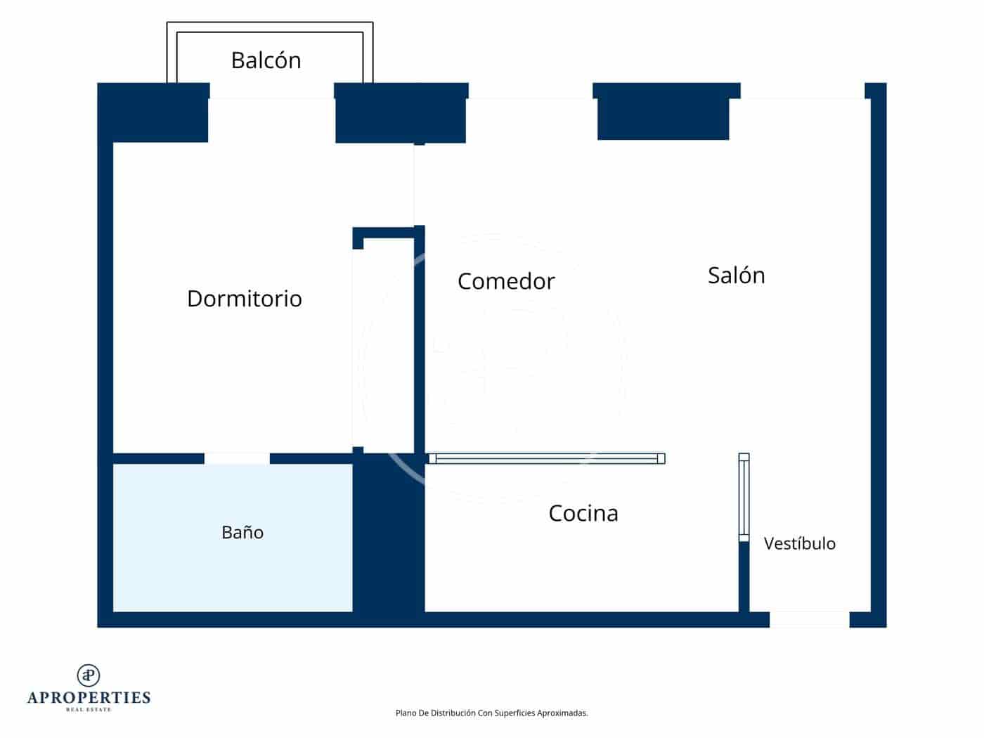 Apartamento de 1 habitación en València ciudad en alquiler - 1.500 € (Ref: 9970705)