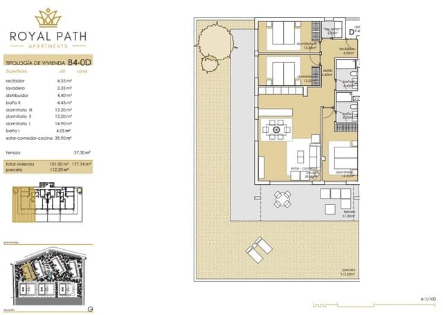 3 sypialnia Apartament na sprzedaż w La Orotava z basenem garażem - 600 000 € (Ref: 10172987)