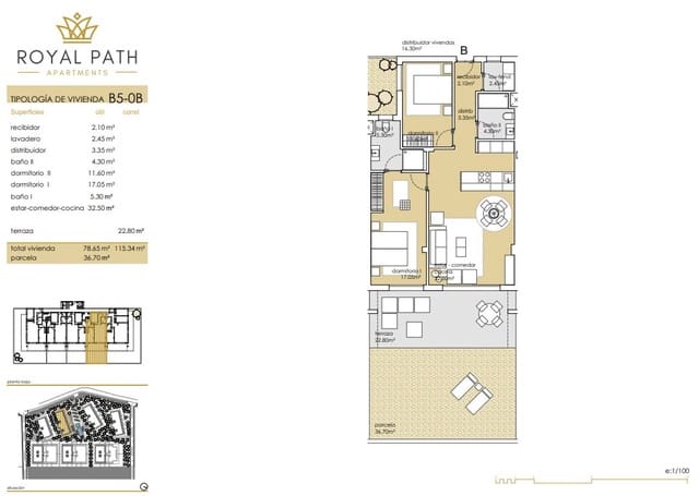 2 soverom Leilighet til salgs i La Orotava med svømmebasseng garasje - € 430 000 (Ref: 10172991)