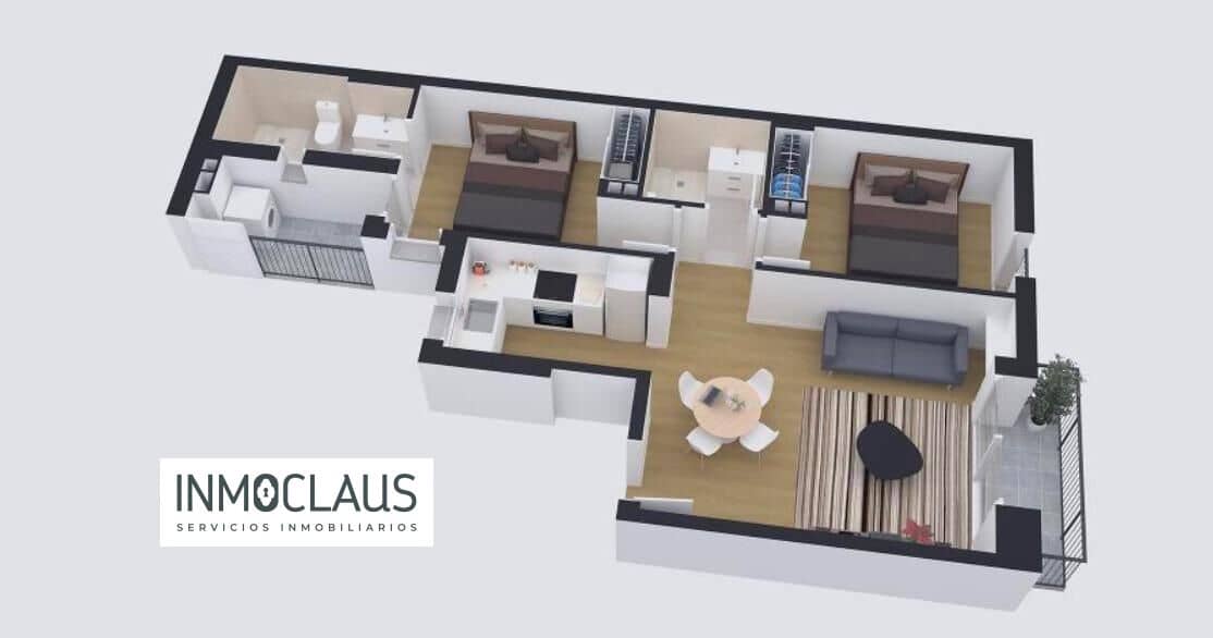 2 bedroom Flat for sale in Palma de Mallorca with garage - € 385,000 (Ref: 9851880)