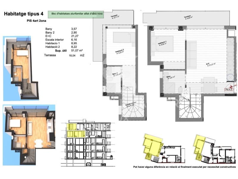 2 soveværelse Lejlighed til salg i Santa Margarida - € 345.000 (Ref: 7927590)