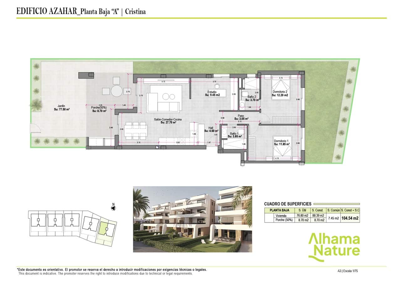 2 bedroom Apartment for sale in Condado de Alhama with pool - € 218,400 (Ref: 9653360)