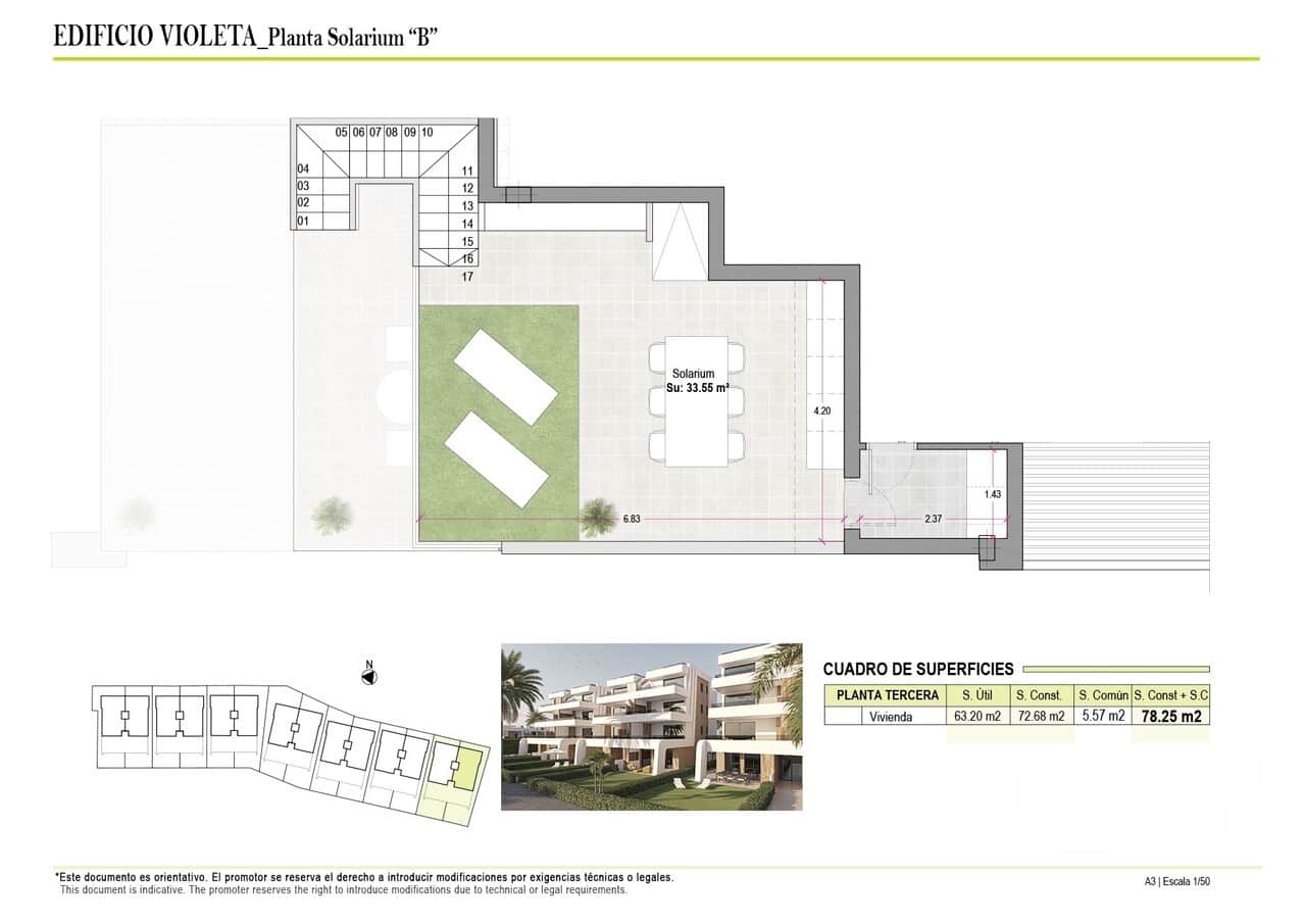 2 soverom Penthouse til salgs i Alhama de Murcia med svømmebasseng - € 269 850 (Ref: 9654249)