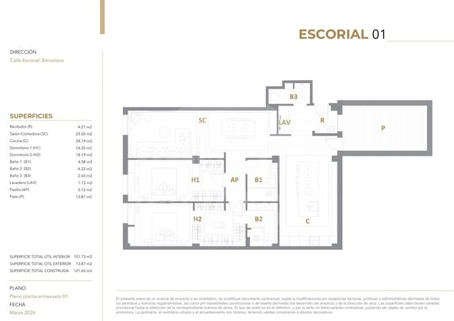2 Zimmer Apartment zu verkaufen in Barcelona Stadt mit Garage - 645.000 € (Ref: 10088417)