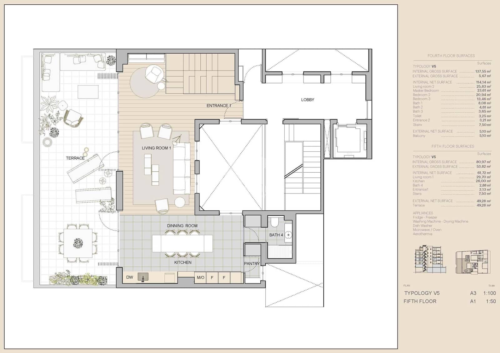 3 soveværelse Penthouse til salg i Barcelona by - € 4.800.000 (Ref: 8408867)
