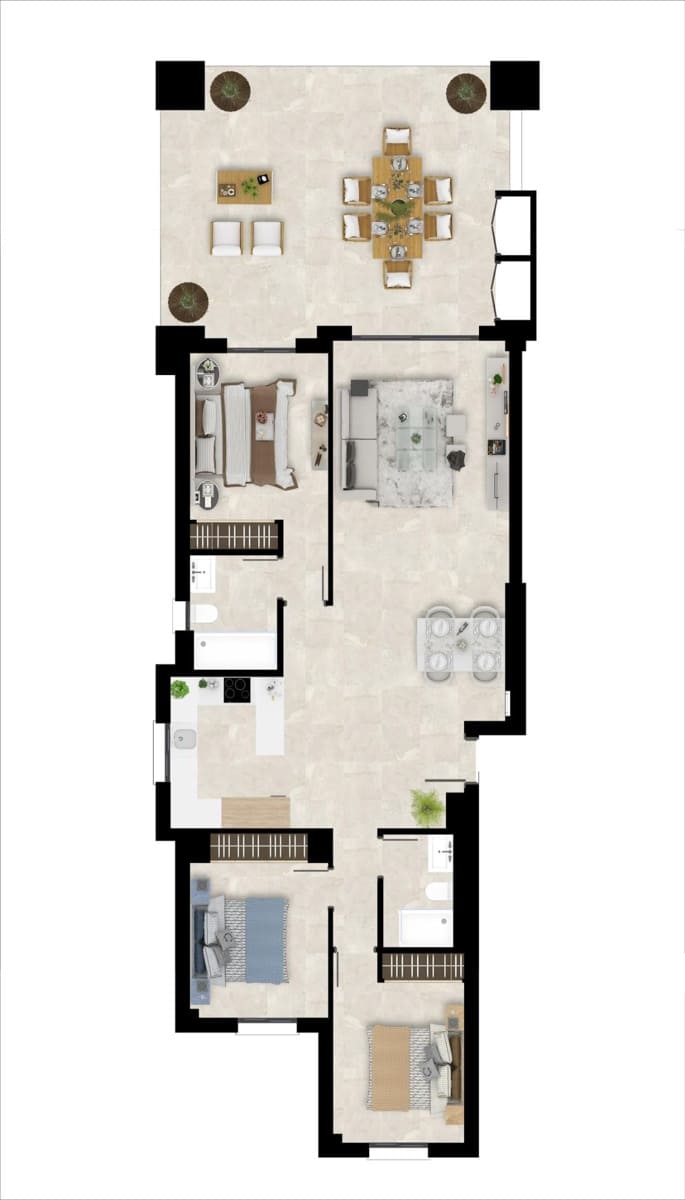 3 soveværelse Lejlighed til salg i Bahia de Casares med swimmingpool garage - € 405.000 (Ref: 10185167)