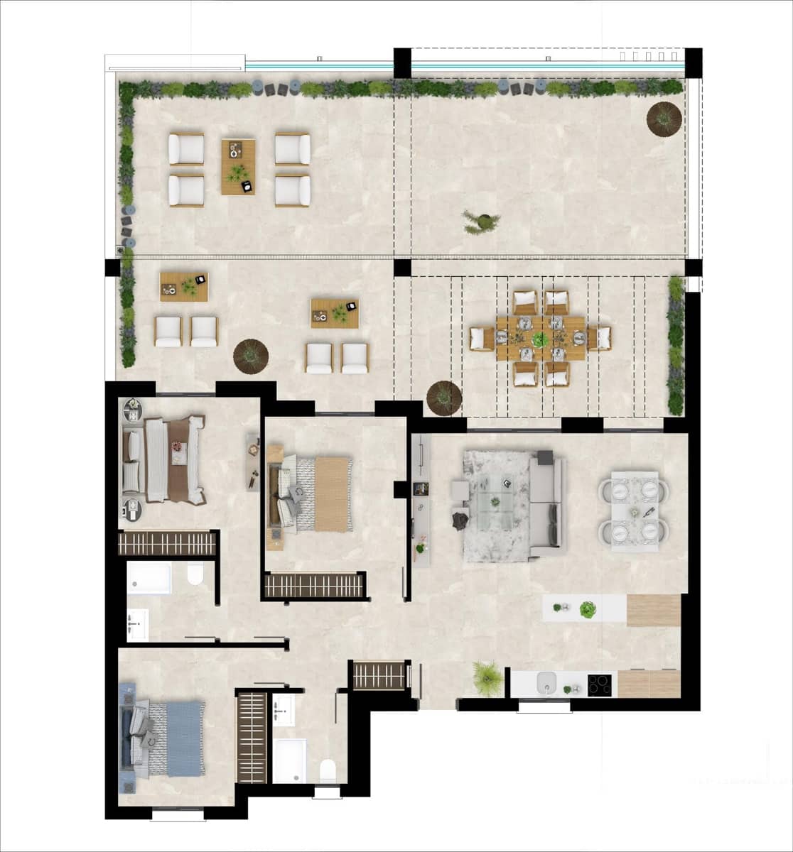 3 soveværelse Lejlighed til salg i Bahia de Casares med swimmingpool garage - € 405.000 (Ref: 10185167)