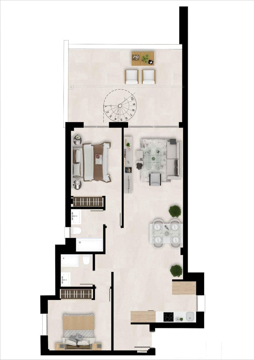 2 sovrum Takvåning till salu i Estepona med pool garage - 360 000 € (Ref: 10185169)