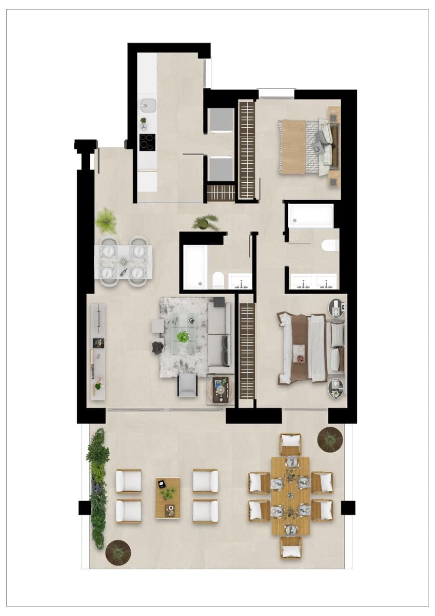 3 chambre Appartement à vendre à San Roque avec piscine garage - 460 000 € (Ref: 10185174)