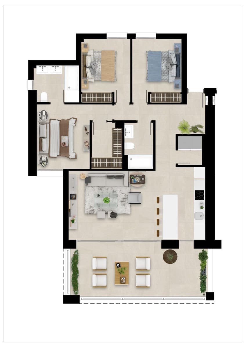 3 chambre Appartement à vendre à San Roque avec piscine garage - 460 000 € (Ref: 10185174)