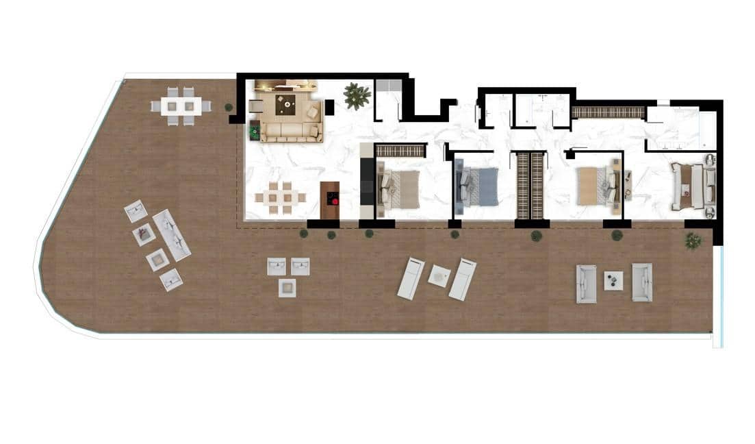 4 Zimmer Penthouse zu verkaufen in Marbella mit Pool Garage - 1.395.000 € (Ref: 10185187)