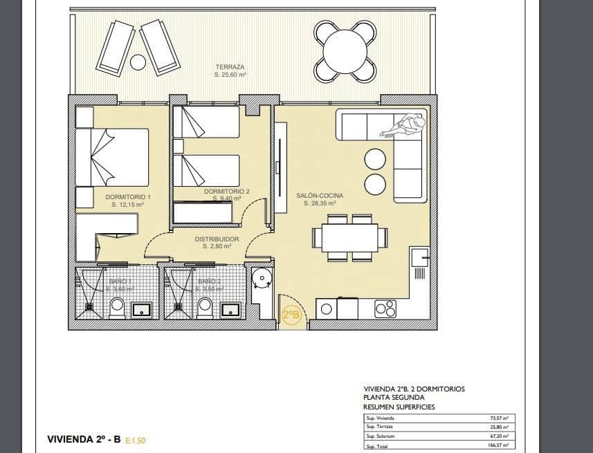 Apartamento de 2 habitaciones en Finestrat en venta con piscina garaje - 425.000 € (Ref: 7625822)