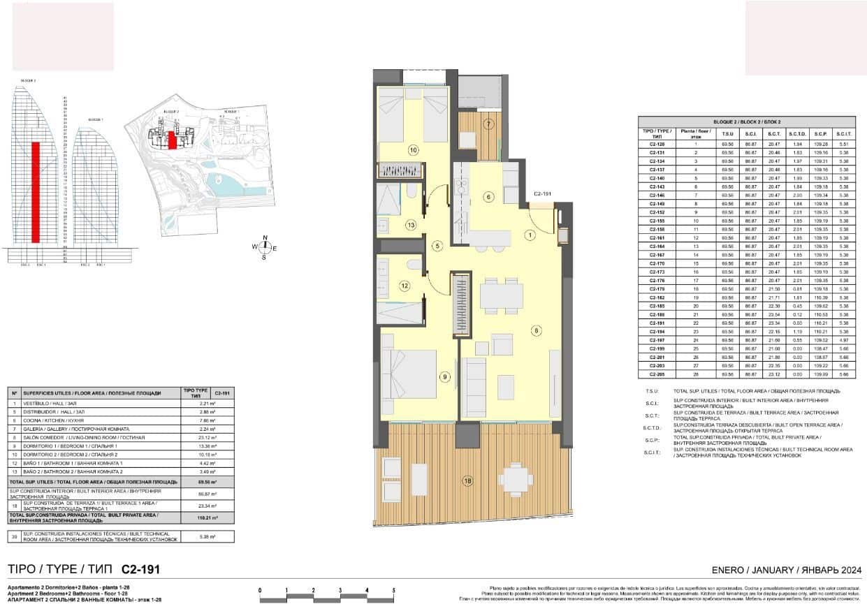 2 soveværelse Lejlighed til salg i Benidorm med swimmingpool garage - € 623.000 (Ref: 8404716)
