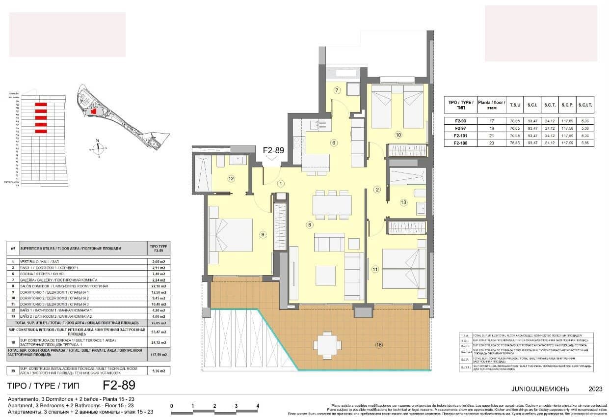 3 soveværelse Lejlighed til salg i Benidorm med swimmingpool garage - € 488.000 (Ref: 8404720)