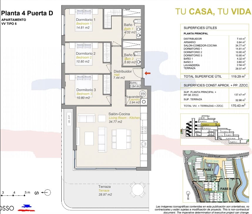 3 slaapkamer Appartement te koop in Finestrat met zwembad garage - € 550.000 (Ref: 8569585)