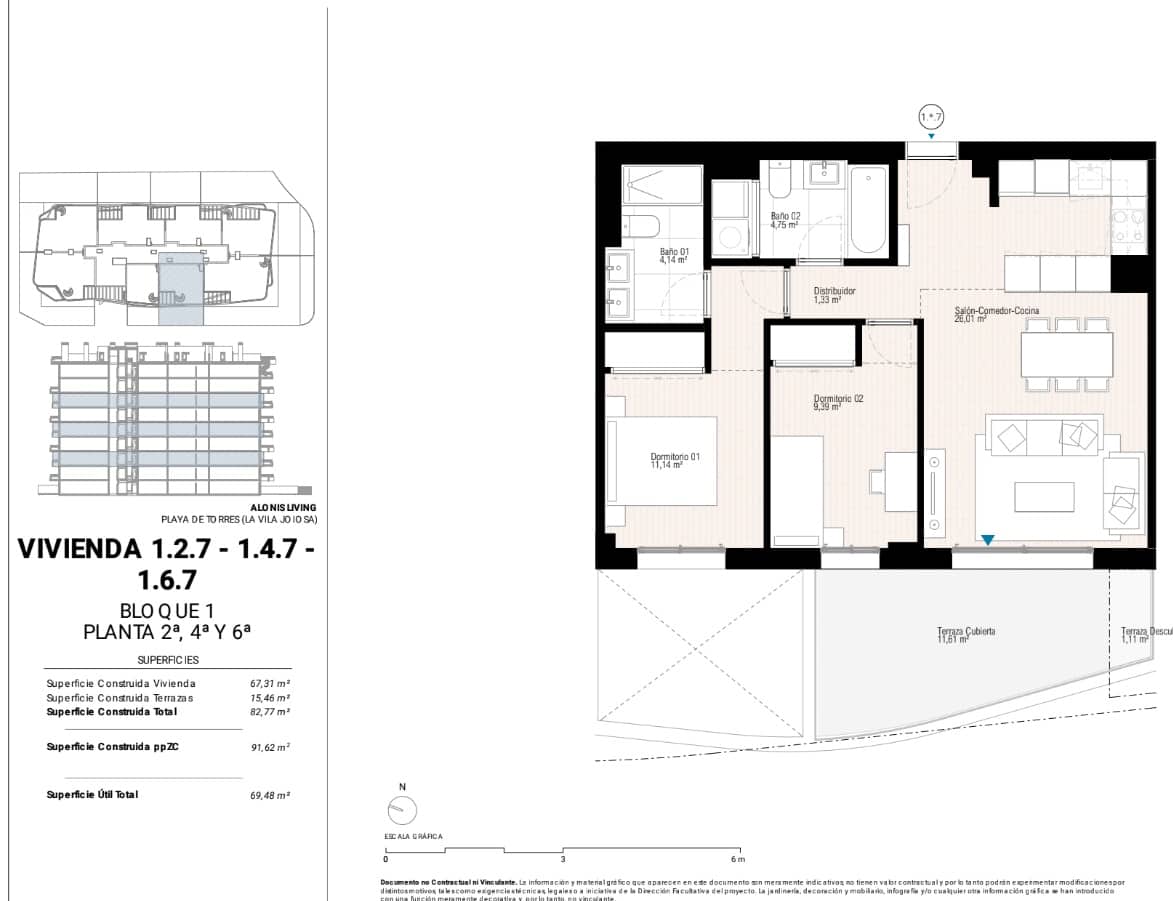 2 soveværelse Lejlighed til salg i La Villajoyosa / Vila Joiosa med swimmingpool garage - € 335.000 (Ref: 8785997)