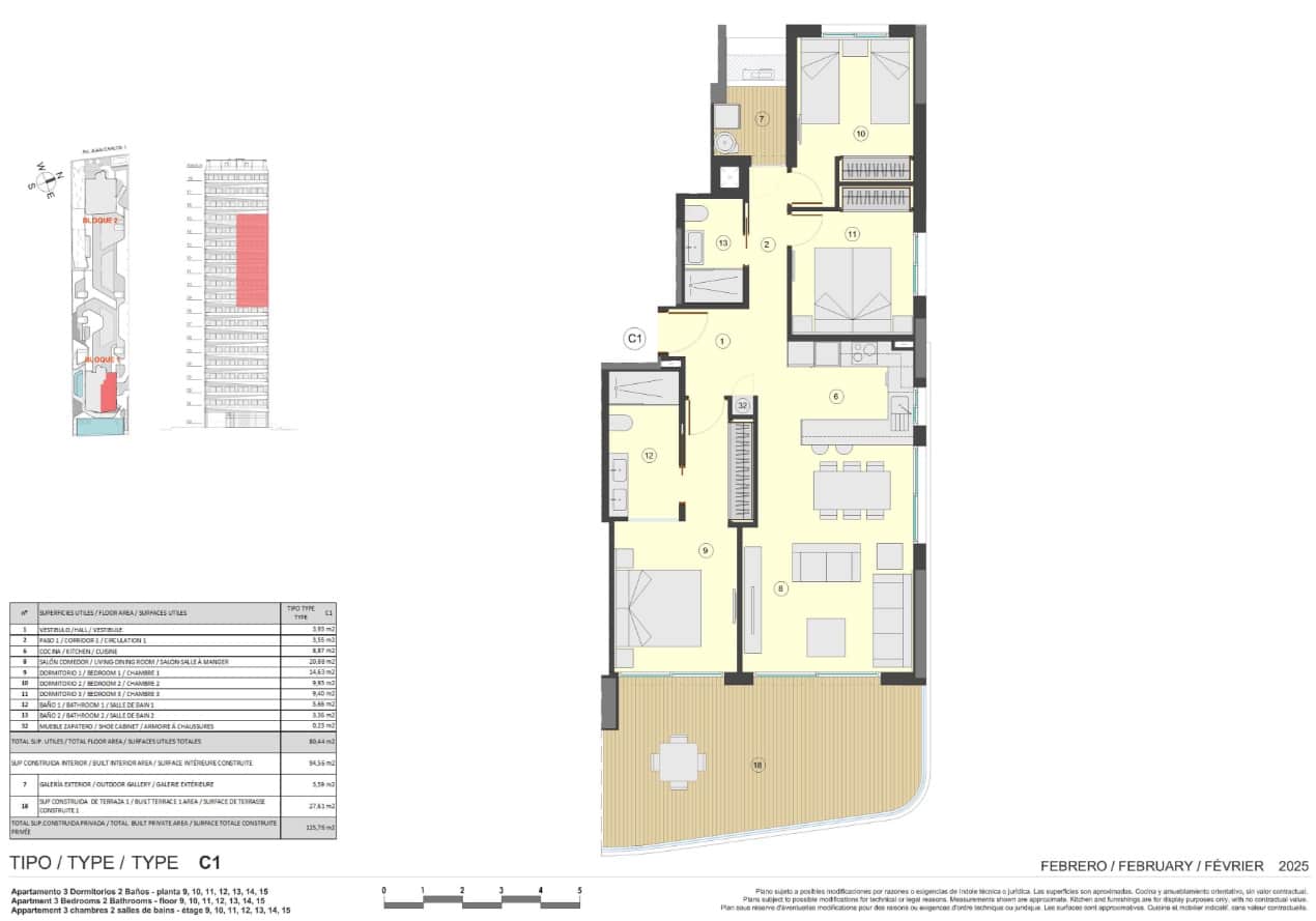 3 soveværelse Lejlighed til salg i Calpe / Calp med swimmingpool garage - € 1.043.000 (Ref: 9169380)