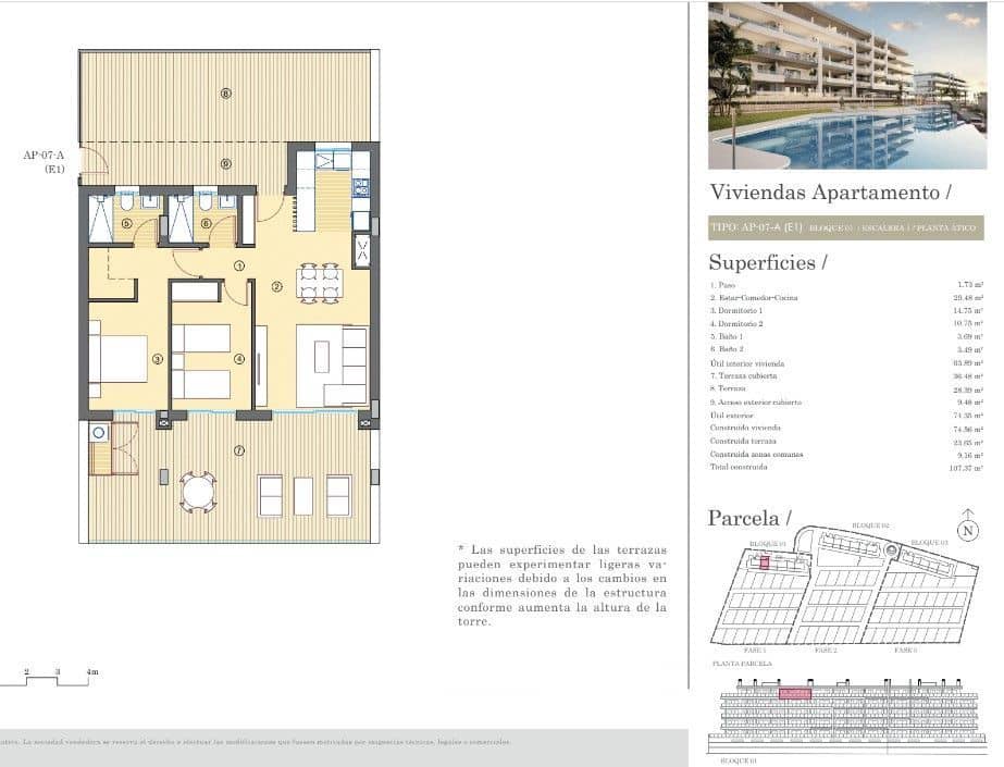 2 soveværelse Lejlighed til salg i Muchamiel / Mutxamel med swimmingpool garage - € 350.000 (Ref: 9169388)