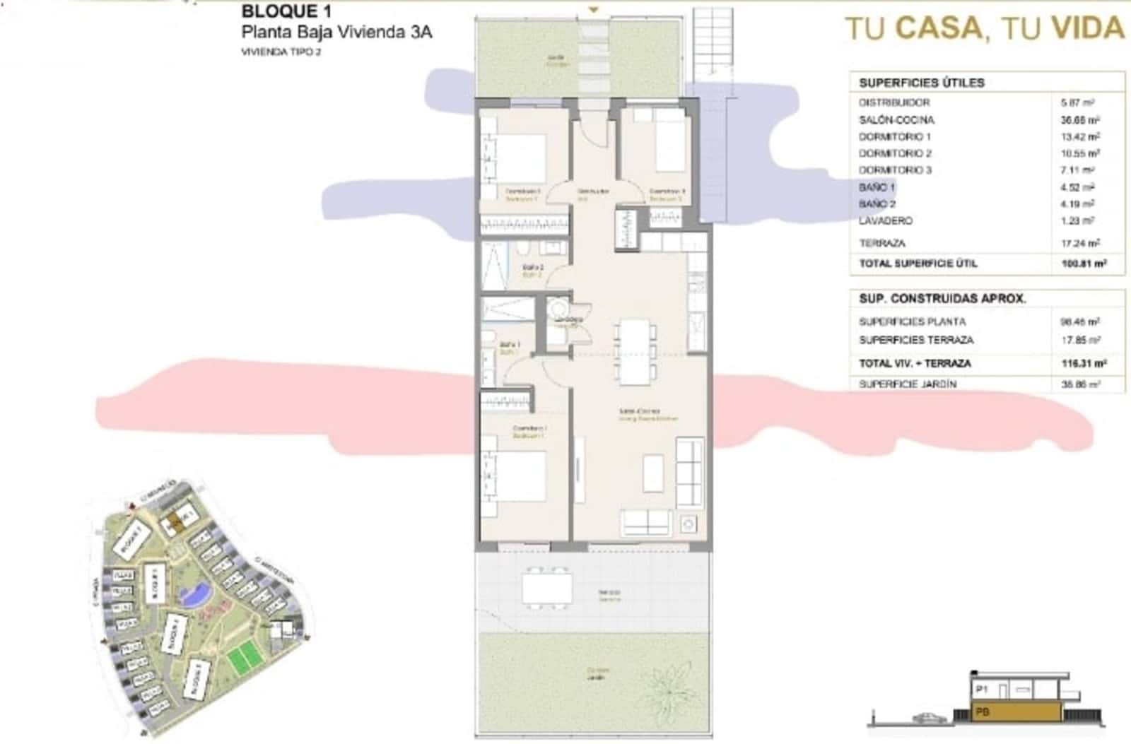 3 Zimmer Apartment zu verkaufen in Finestrat mit Pool Garage - 495.000 € (Ref: 9395777)