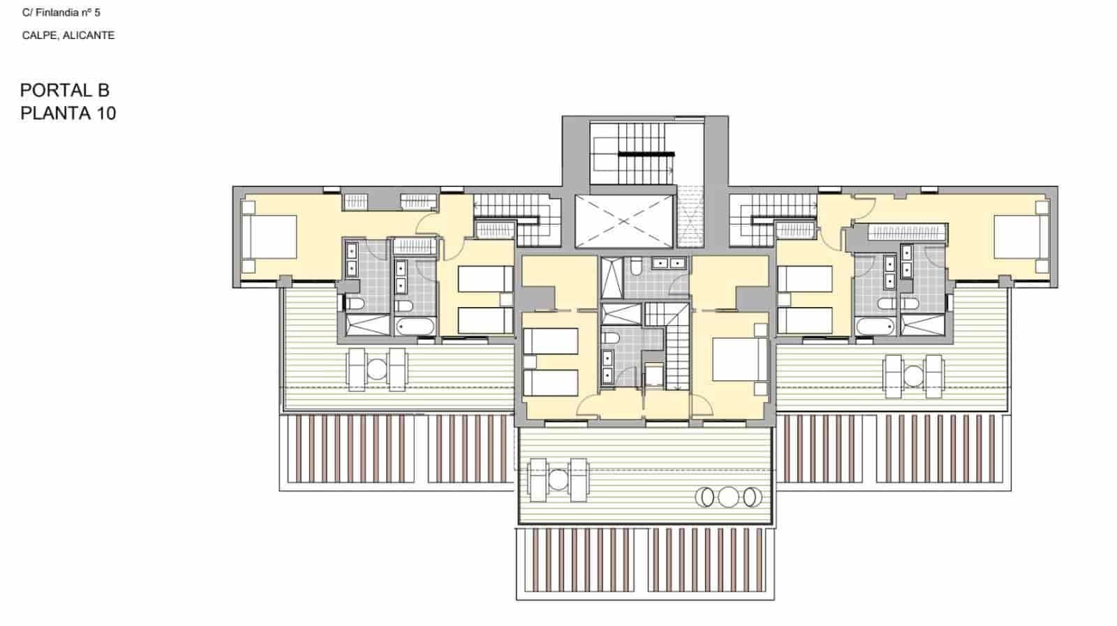 3 slaapkamer Penthouse te koop in Calpe / Calp met zwembad garage - € 694.000 (Ref: 9721382)