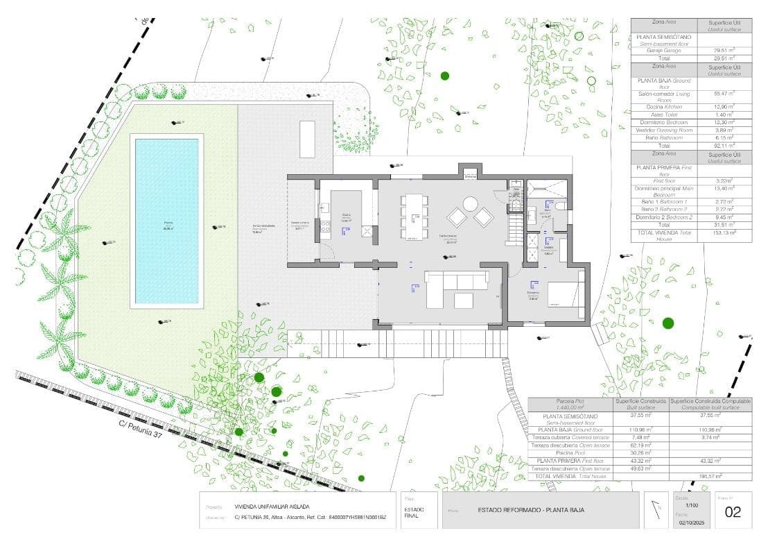 3 sypialnia Willa na sprzedaż w Altea la Vella z basenem garażem - 649 000 € (Ref: 9751658)