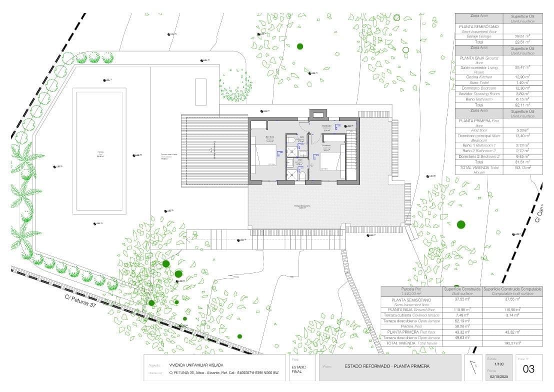 3 sypialnia Willa na sprzedaż w Altea la Vella z basenem garażem - 649 000 € (Ref: 9751658)