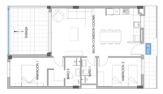 2 soveværelse Lejlighed til salg i La Villajoyosa / Vila Joiosa med swimmingpool garage - € 365.000 (Ref: 9758581)