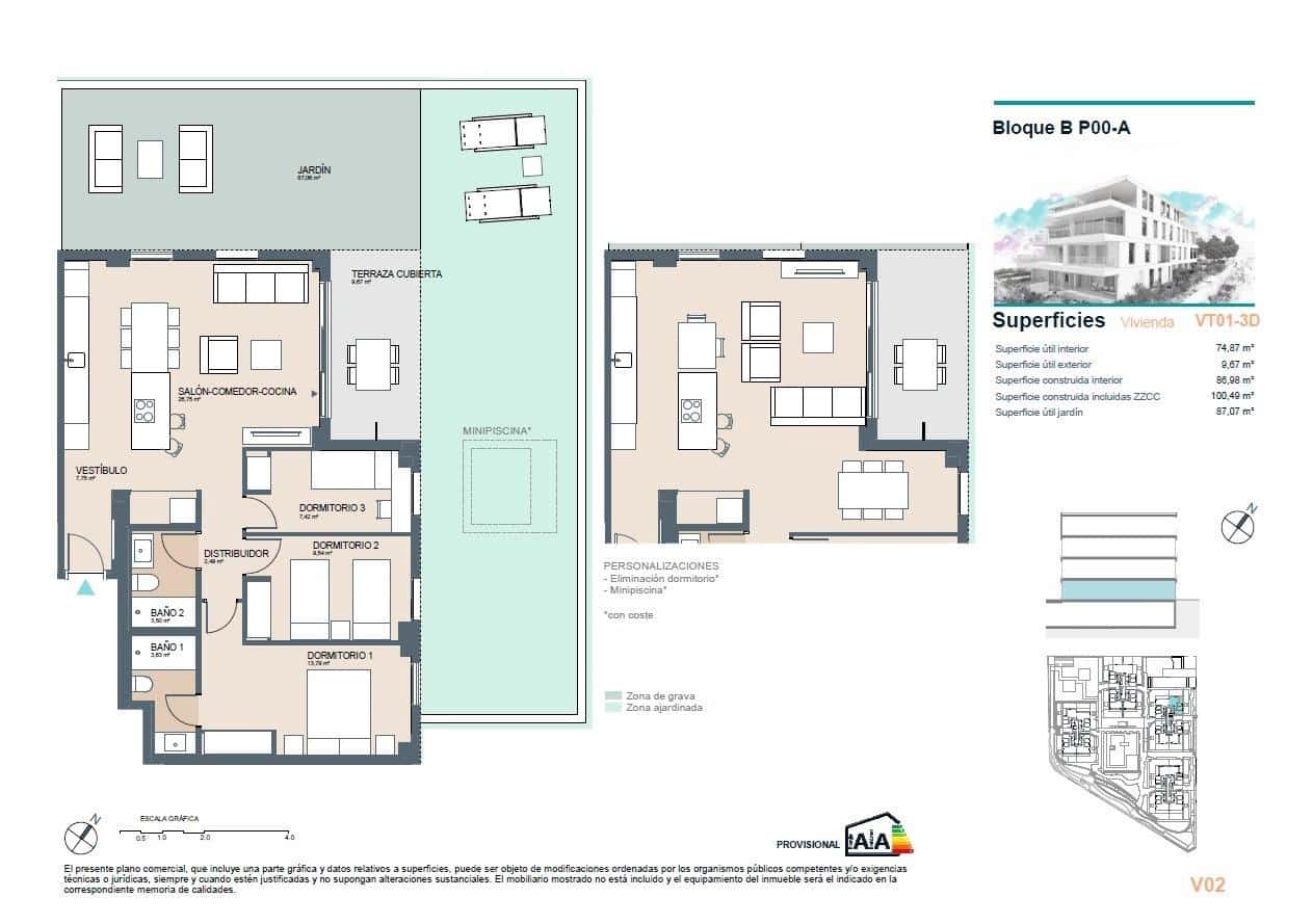 3 bedroom Apartment for sale in Benicassim with pool - € 500,000 (Ref: 9067263)