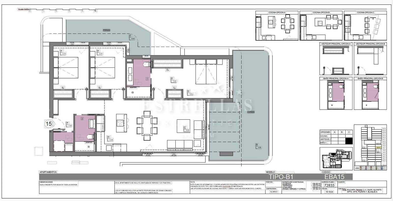 3 makuuhuone Huoneisto myytävänä paikassa Calpe / Calp mukana uima-altaan 
autotalli - 830 000 € (Ref: 9067836)