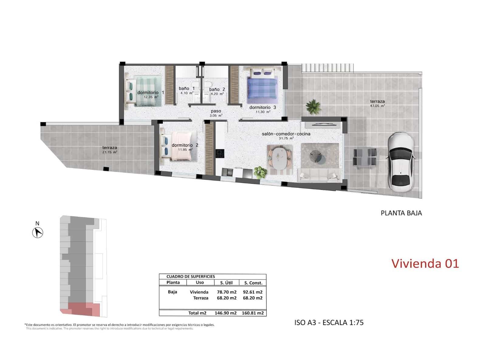 3 soverom Bungalow til salgs i Pilar de la Horadada med svømmebasseng - € 334 900 (Ref: 9493433)