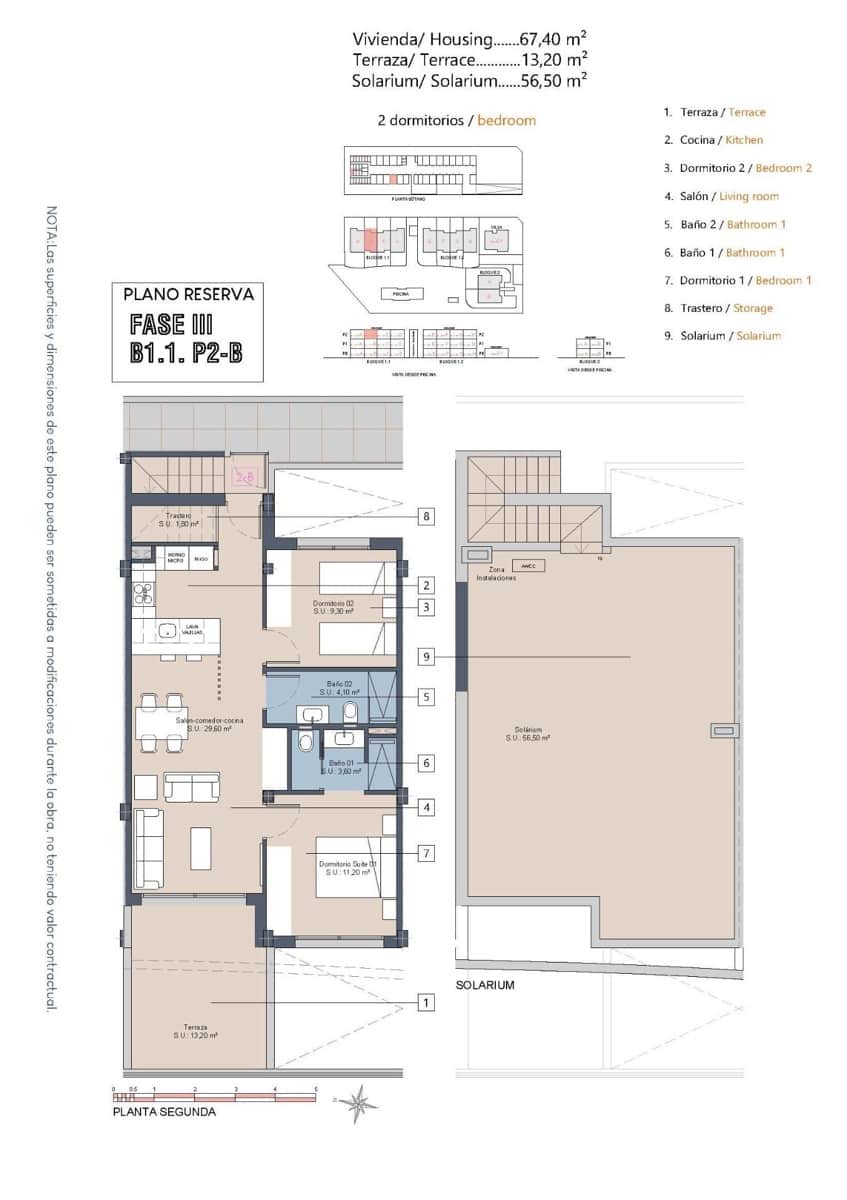 2 soveværelse Penthouse til salg i Los Alcazares med swimmingpool - € 339.900 (Ref: 9521555)