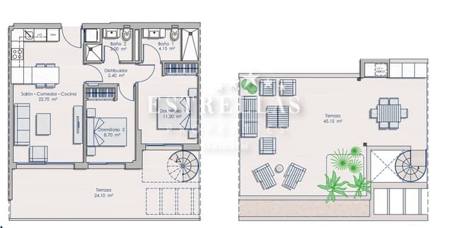 Ático de 2 habitaciones en Golf Bahía, Finestrat en venta con piscina garaje - 419.000 € (Ref: 9679218)