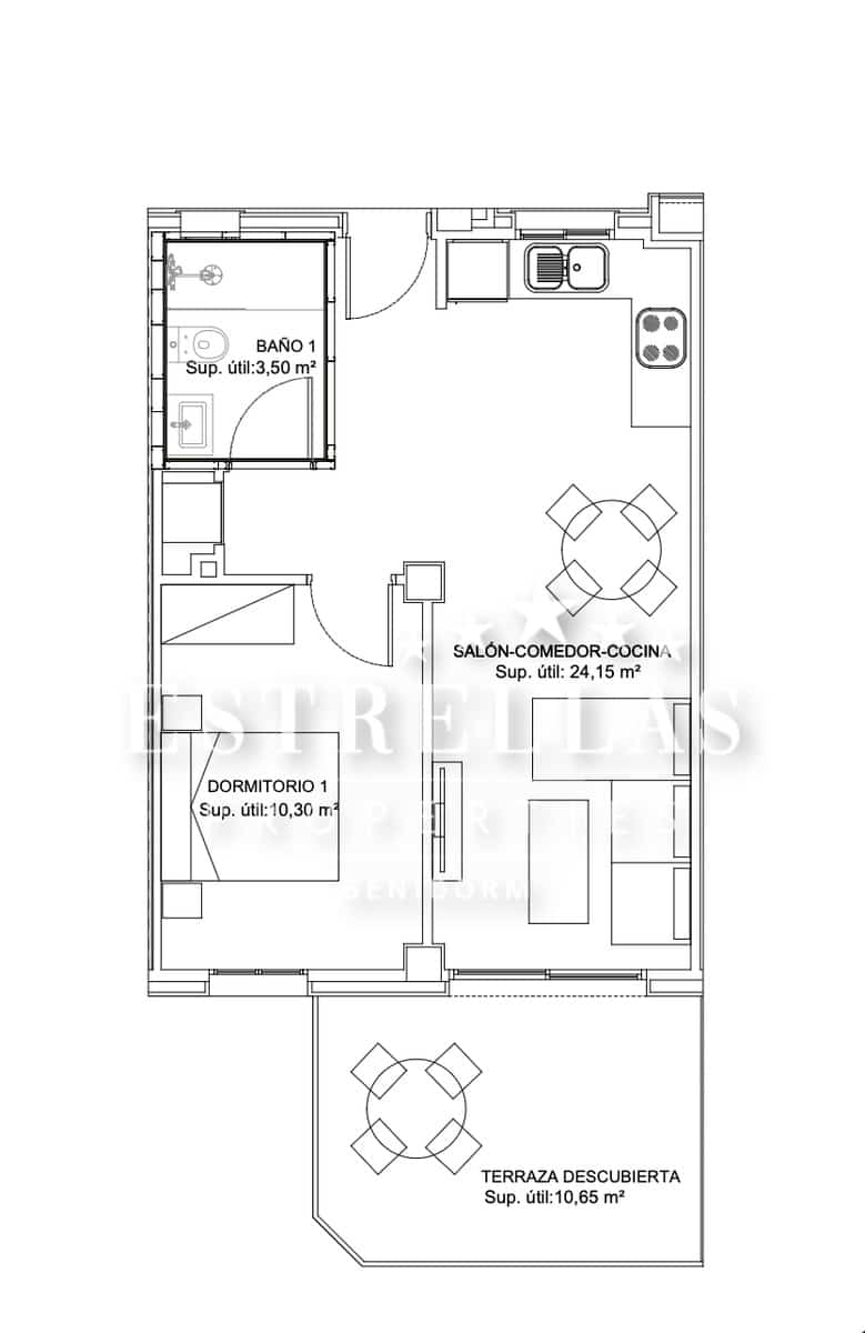 1 soverom Leilighet til salgs i Cala de Finestrat med svømmebasseng garasje - € 286 750 (Ref: 9789648)