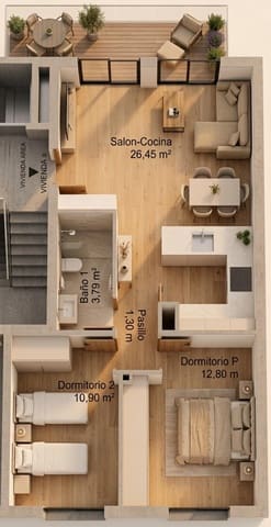 2 chambre Appartement à vendre à Las Gabias avec garage - 158 000 € (Ref: 9998813)