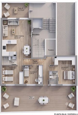 3 chambre Appartement à vendre à Las Gabias avec garage - 198 000 € (Ref: 9998814)