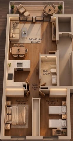 2 chambre Appartement à vendre à Las Gabias avec garage - 158 000 € (Ref: 9998816)