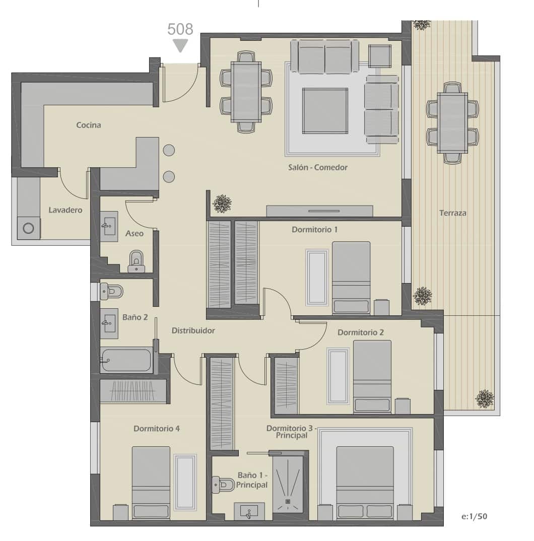 2 chambre Penthouse à vendre à Nueva Andalucia avec piscine garage - 405 000 € (Ref: 10098222)