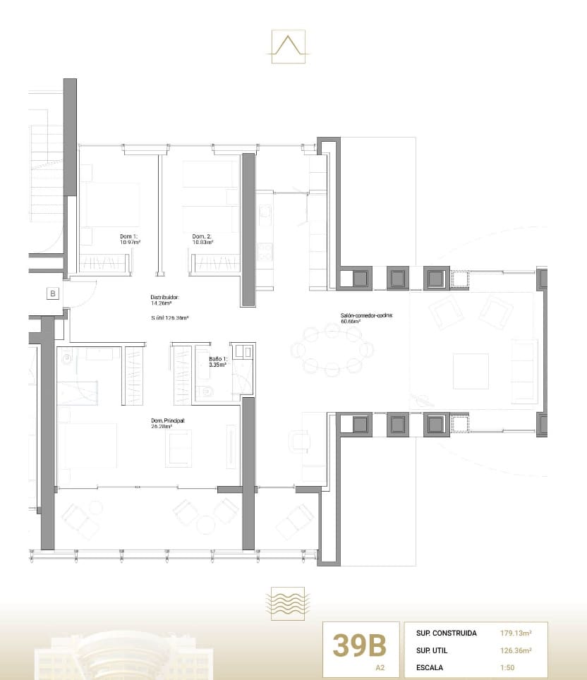 3 soverom Leilighet til salgs i Benidorm med svømmebasseng garasje - € 885 000 (Ref: 7912985)