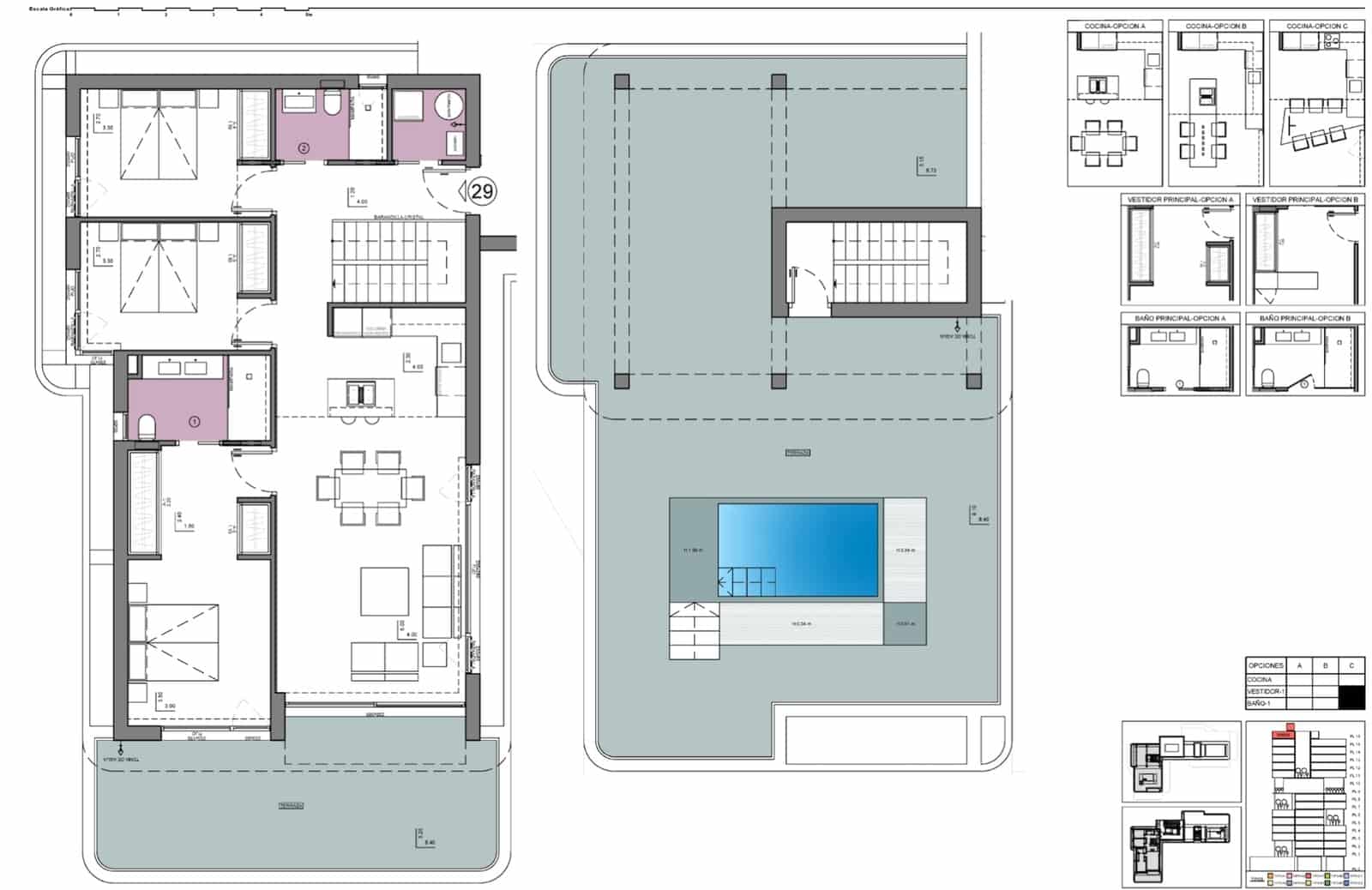 3 camera da letto Attico in vendita in Calpe / Calp con piscina garage - 1.672.000 € (Rif: 8656136)