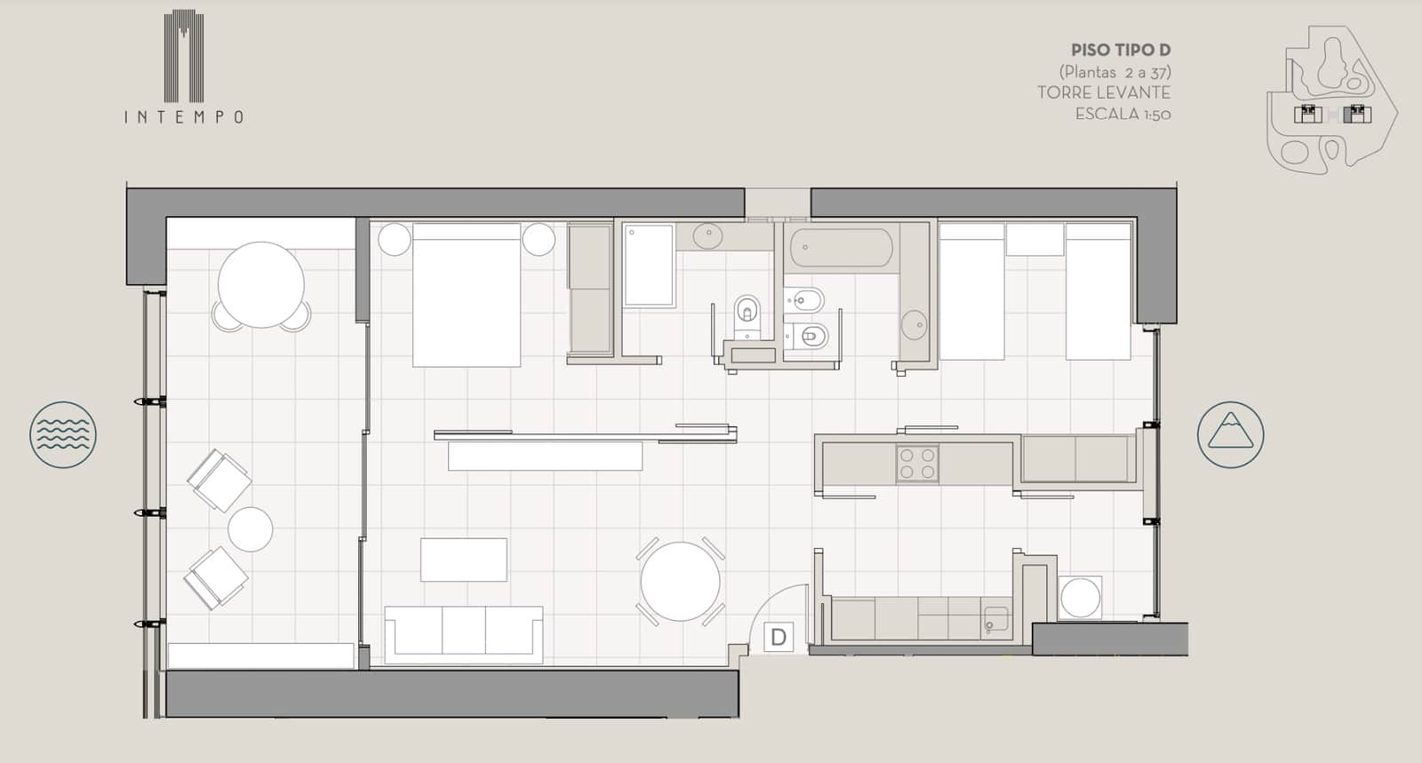 2 soverom Leilighet til salgs i Benidorm med svømmebasseng garasje - € 790 000 (Ref: 8687356)