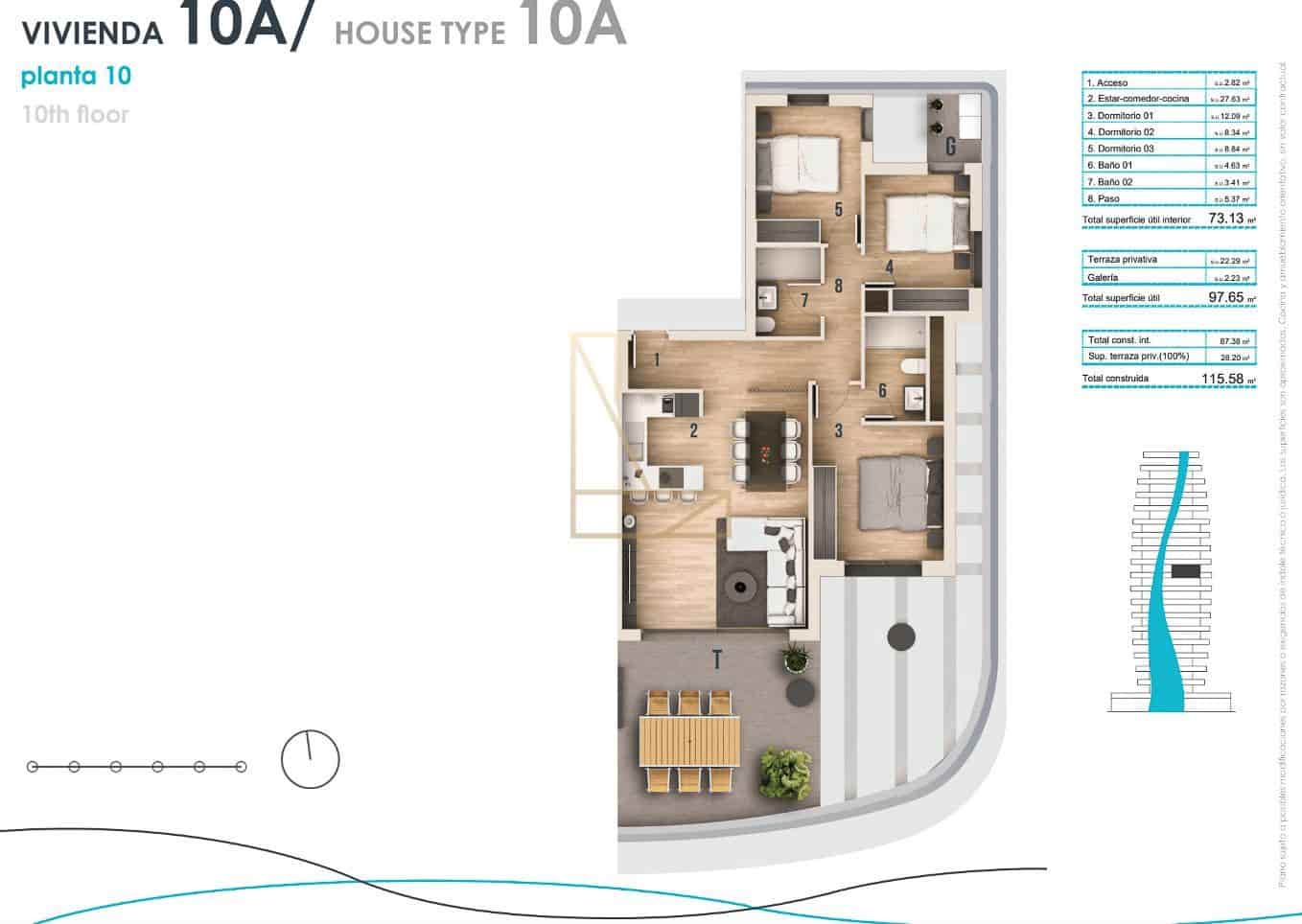 3 bedroom Apartment for sale in Calpe / Calp with pool garage - € 695,000 (Ref: 8840728)