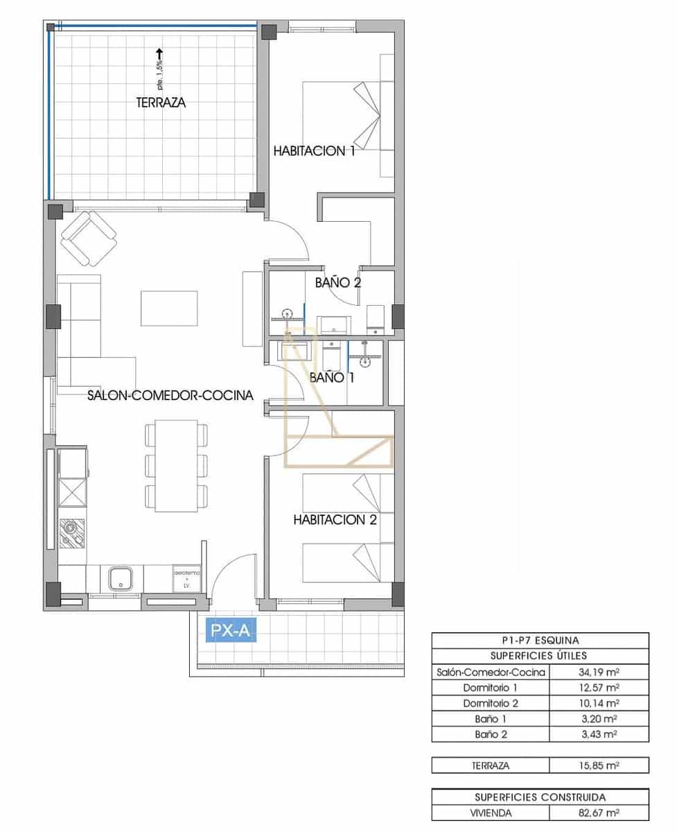 2 sovrum Lägenhet till salu i La Villajoyosa / Vila Joiosa med pool garage - 349 000 € (Ref: 8948528)