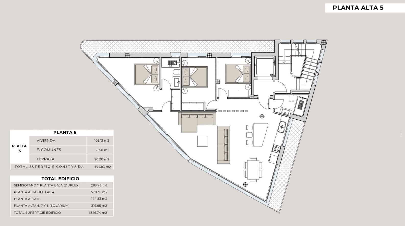 3 bedroom Apartment for sale in Benidorm with pool garage - € 1,300,000 (Ref: 9013596)