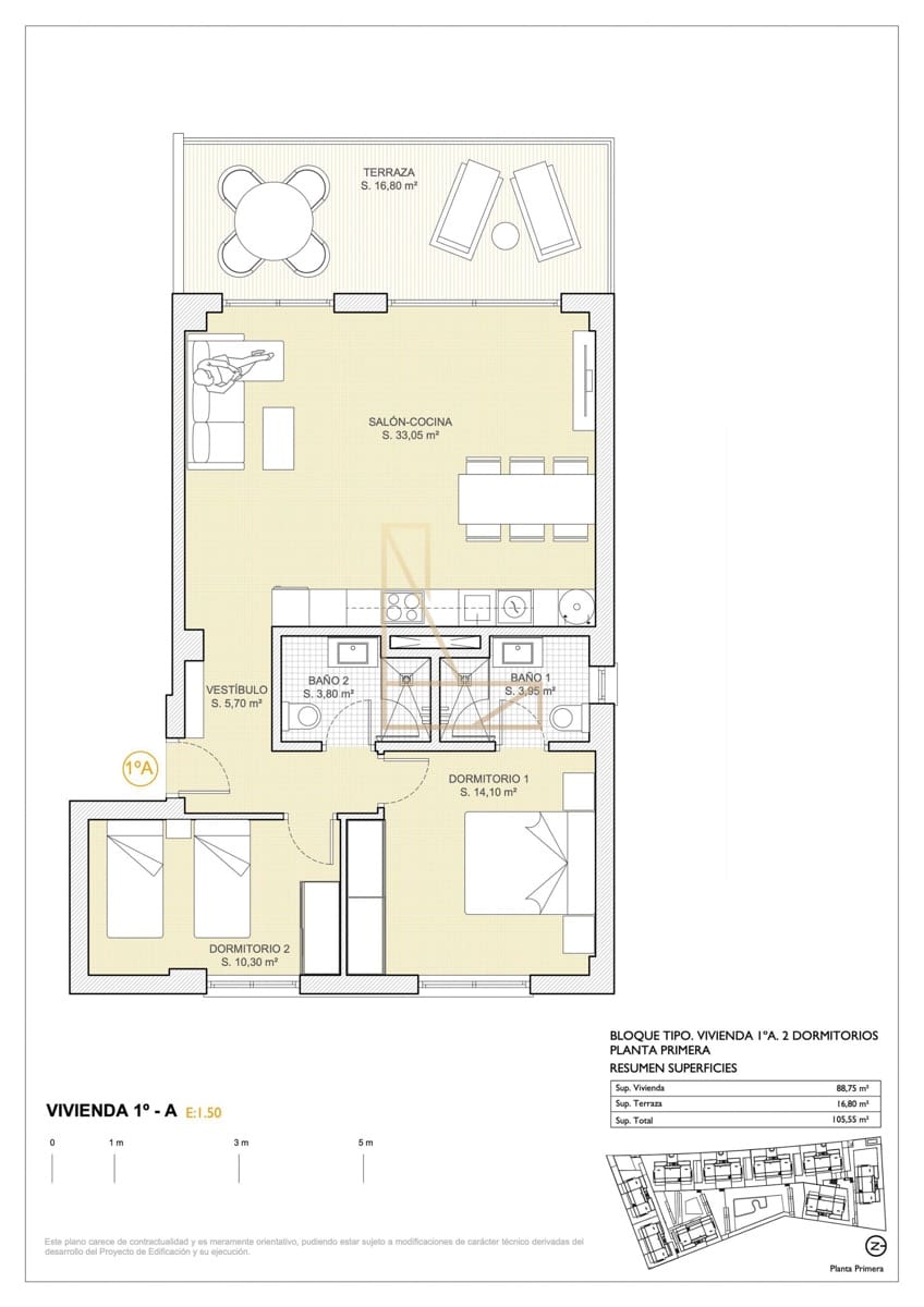 2 Zimmer Apartment zu verkaufen in Finestrat mit Pool Garage - 335.000 € (Ref: 9019783)