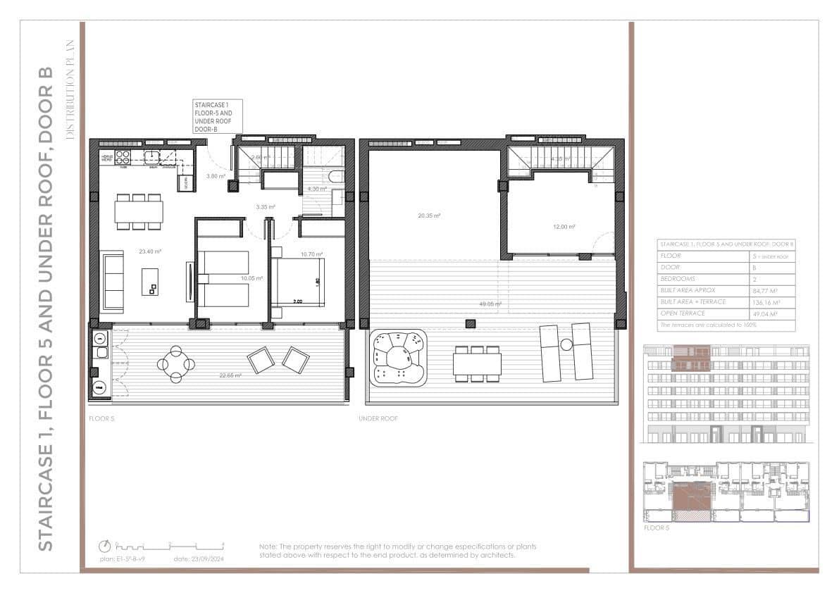 Ático de 3 habitaciones en La Villajoyosa / Vila Joiosa en venta con piscina garaje - 585.000 € (Ref: 9627152)