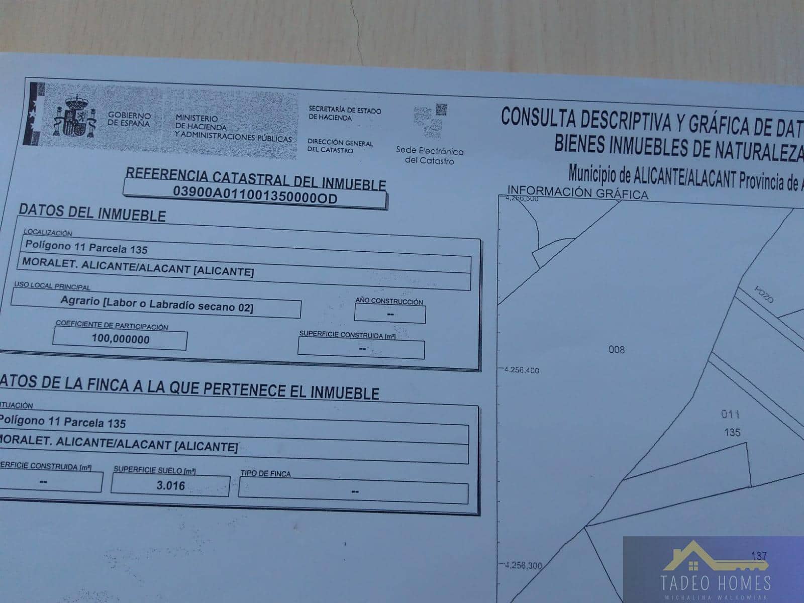Tontti myytävänä paikassa San Vicente / Sant Vicent del Raspeig - 449 950 € (Ref: 10034640)
