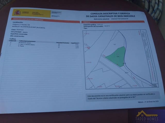 Tomt till salu i San Vicente / Sant Vicent del Raspeig - 449 950 € (Ref: 10034640)