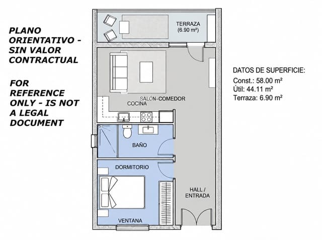 1 makuuhuone Huoneisto myytävänä paikassa Calpe / Calp - 159 000 € (Ref: 10077665)