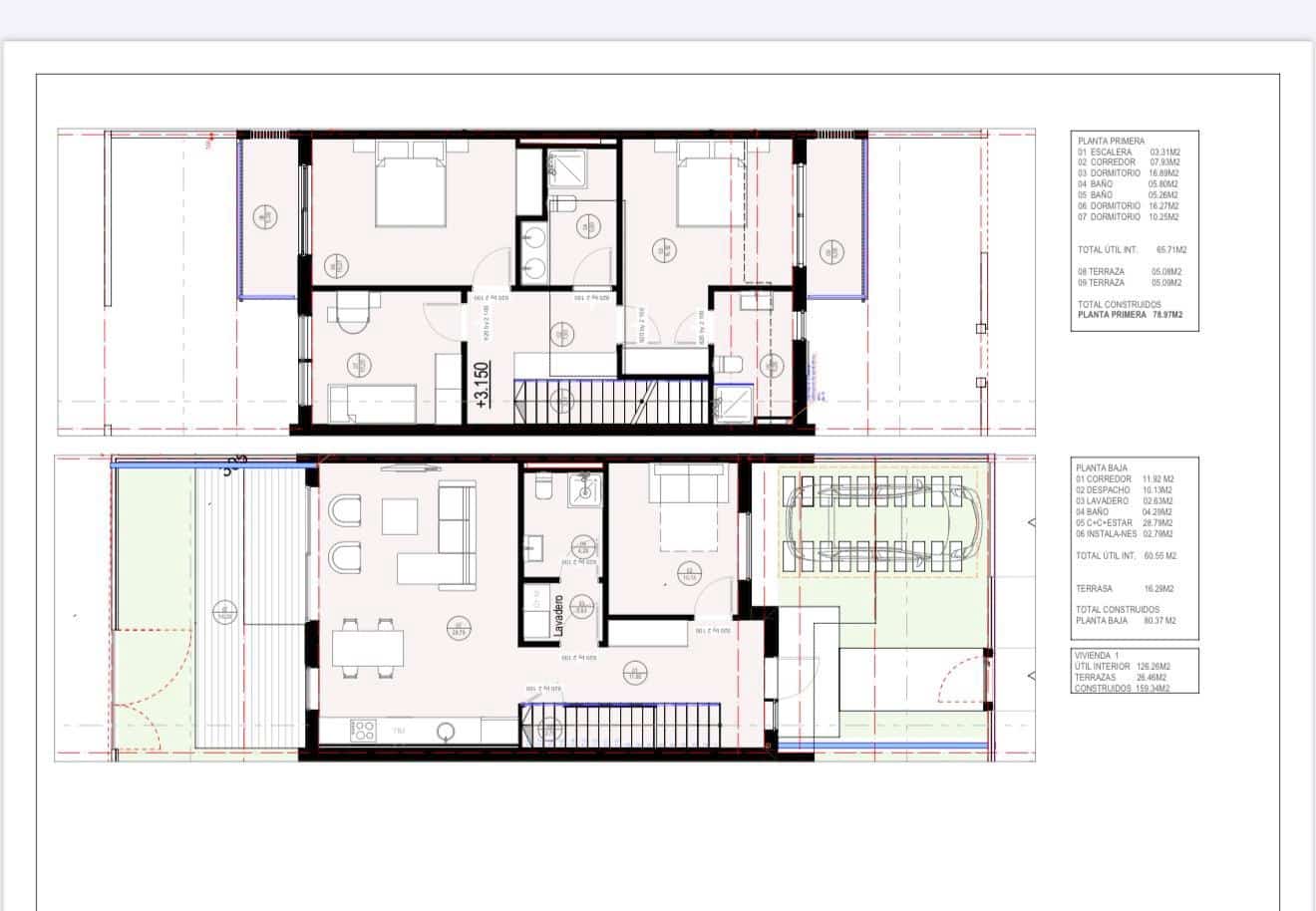4 soveværelse Rækkehus til salg i Rafelbunyol med garage - € 385.000 (Ref: 9484055)
